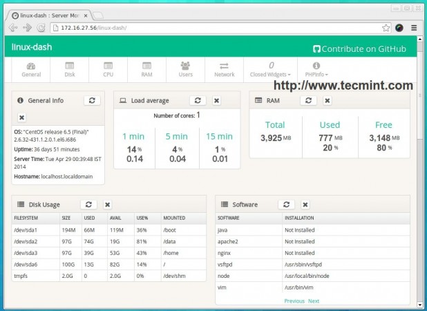 Linux Dash Tool